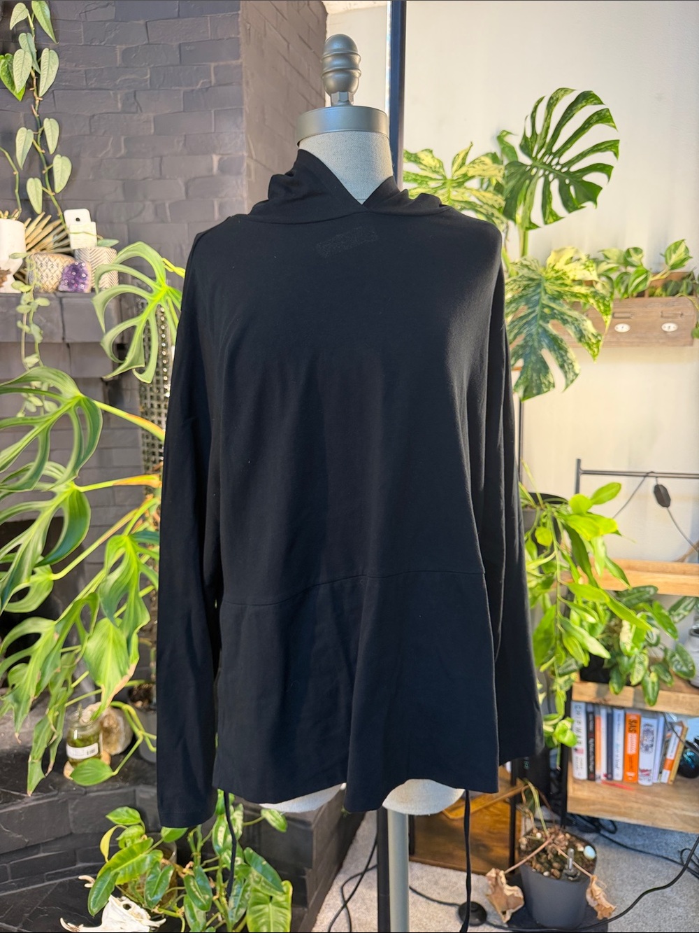 Men's Black Crewneck Hoodie Sweater